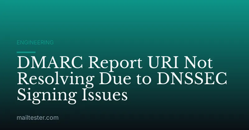 DMARC Report URI Not Resolving Due to DNSSEC Signing Issues
