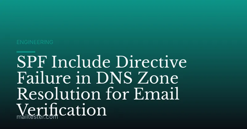 SPF Include Directive Failure in DNS Zone Resolution for Email Verification
