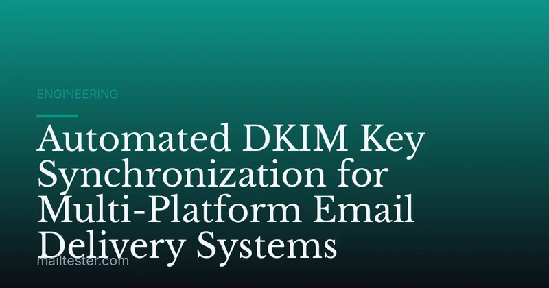 Automated DKIM Key Synchronization for Multi-Platform Email Delivery Systems