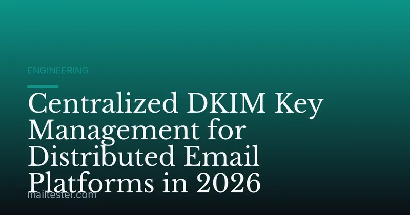 Centralized DKIM Key Management for Distributed Email Platforms in 2026