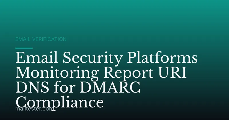 Email Security Platforms Monitoring Report URI DNS for DMARC Compliance