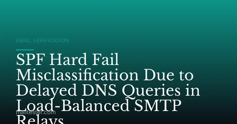 SPF Hard Fail Misclassification Due to Delayed DNS Queries in Load-Balanced SMTP Relays