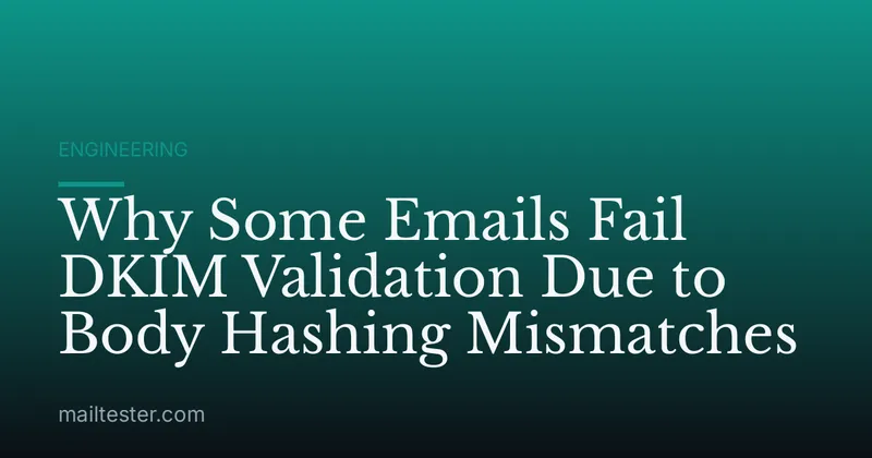 Why Some Emails Fail DKIM Validation Due to Body Hashing Mismatches