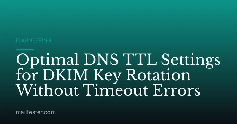 Optimal DNS TTL Settings for DKIM Key Rotation Without Timeout Errors