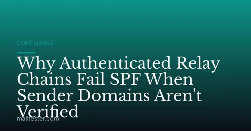 Why Authenticated Relay Chains Fail SPF When Sender Domains Aren't Verified