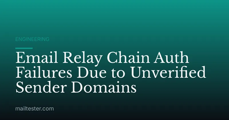 Email Relay Chain Auth Failures Due to Unverified Sender Domains
