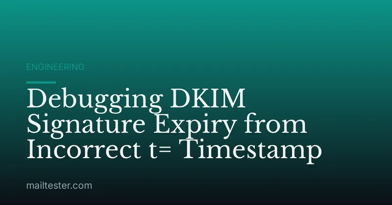 Debugging DKIM Signature Expiry from Incorrect t= Timestamp