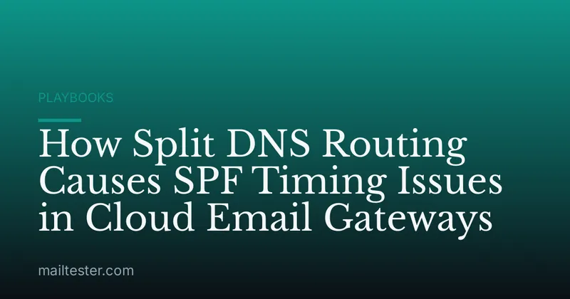 How Split DNS Routing Causes SPF Timing Issues in Cloud Email Gateways