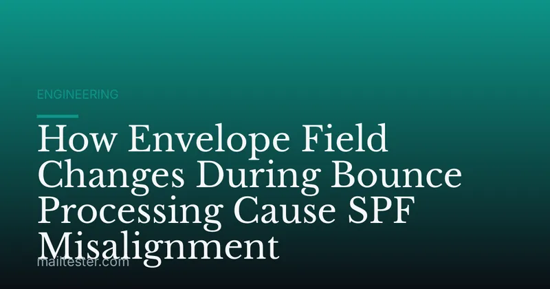How Envelope Field Changes During Bounce Processing Cause SPF Misalignment