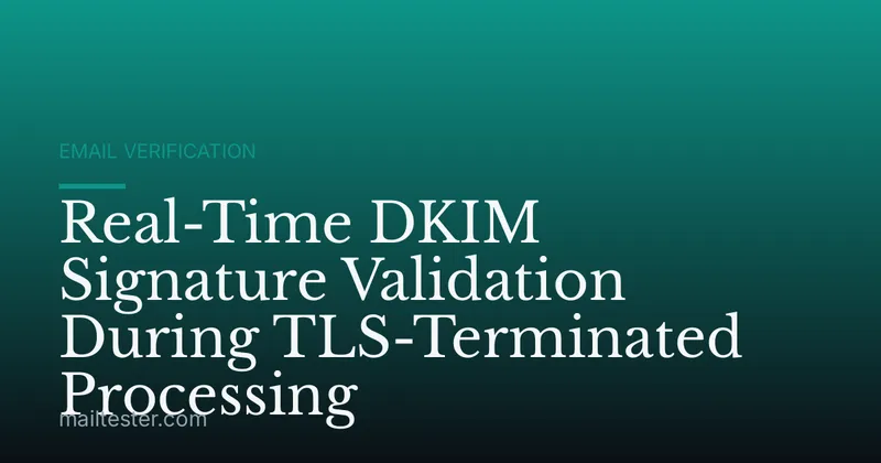 Real-Time DKIM Signature Validation During TLS-Terminated Processing