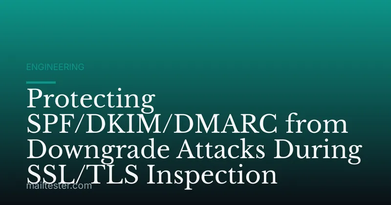 Protecting SPF/DKIM/DMARC from Downgrade Attacks During SSL/TLS Inspection