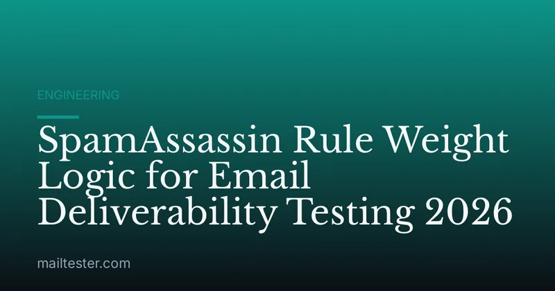 SpamAssassin Rule Weight Logic for Email Deliverability Testing 2026