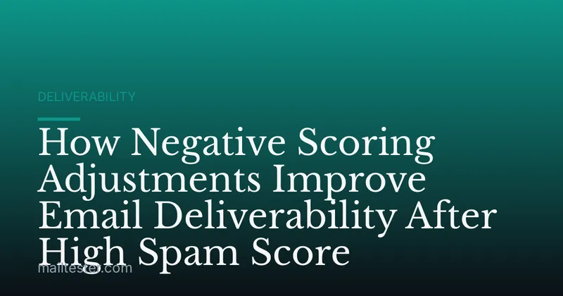 How Negative Scoring Adjustments Improve Email Deliverability After High Spam Score