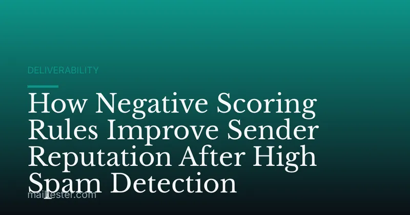 How Negative Scoring Rules Improve Sender Reputation After High Spam Detection