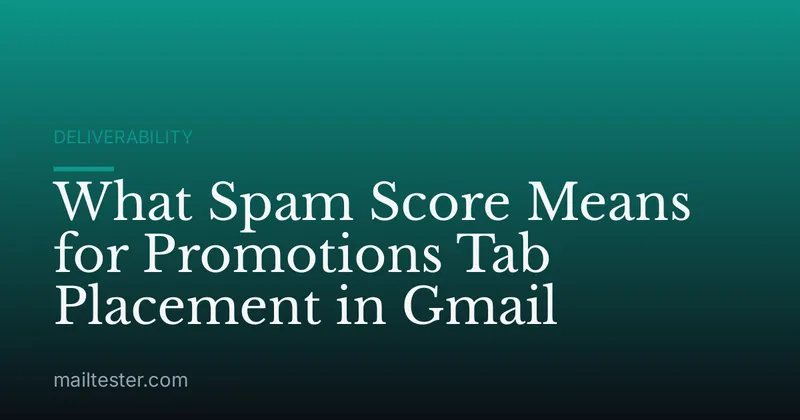 What Spam Score Means for Promotions Tab Placement in Gmail