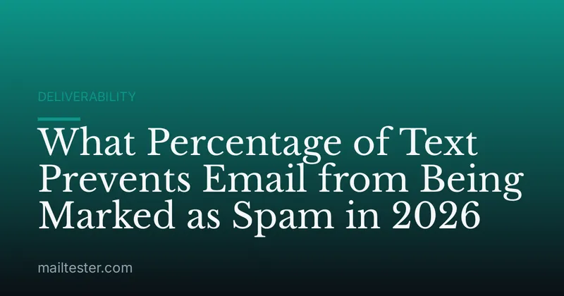 What Percentage of Text Prevents Email from Being Marked as Spam in 2026