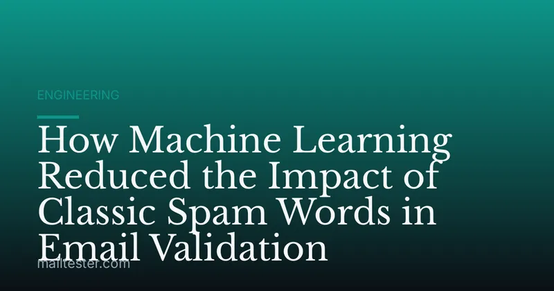 How Machine Learning Reduced the Impact of Classic Spam Words in Email Validation