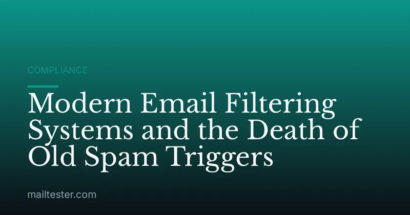 Modern Email Filtering Systems and the Death of Old Spam Triggers