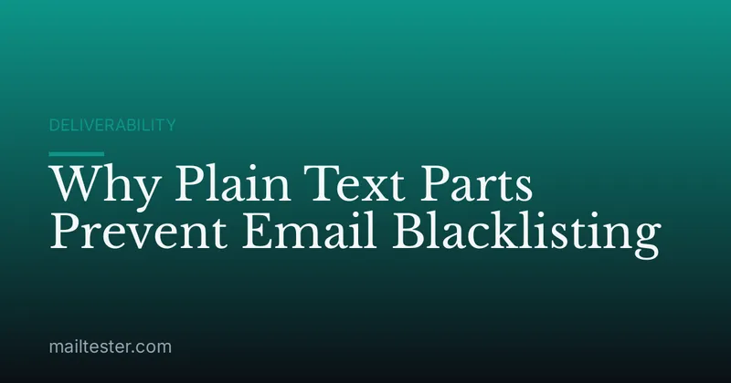 Why Plain Text Parts Prevent Email Blacklisting