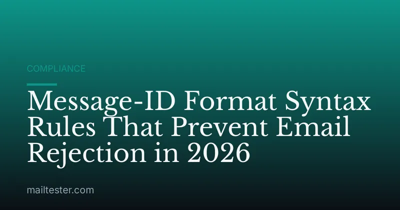 Message-ID Format Syntax Rules That Prevent Email Rejection in 2026