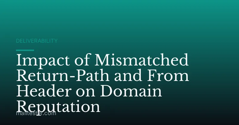 Impact of Mismatched Return-Path and From Header on Domain Reputation