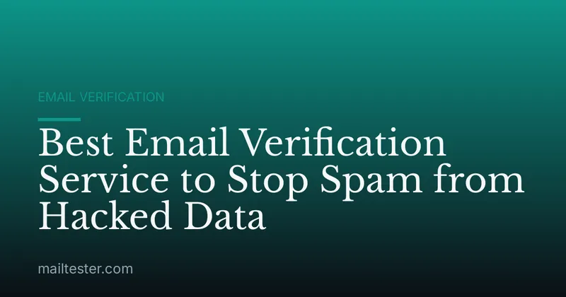 Best Email Verification Service to Stop Spam from Hacked Data