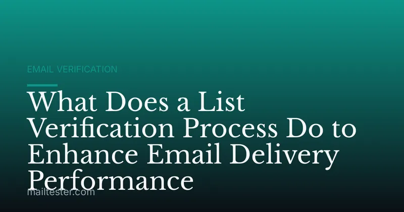 What Does a List Verification Process Do to Enhance Email Delivery Performance
