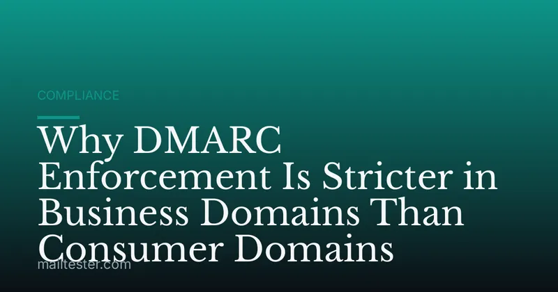 Why DMARC Enforcement Is Stricter in Business Domains Than Consumer Domains