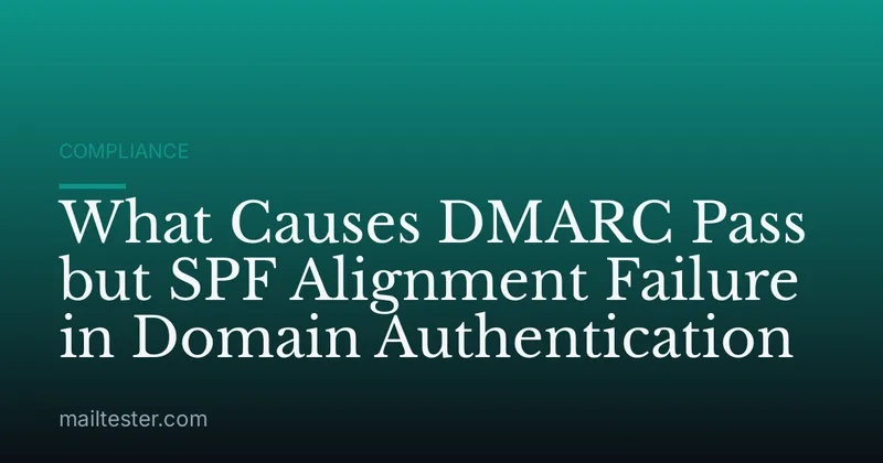 What Causes DMARC Pass but SPF Alignment Failure in Domain Authentication