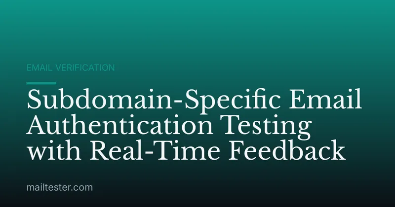 Subdomain-Specific Email Authentication Testing with Real-Time Feedback