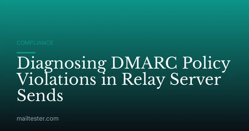 Diagnosing DMARC Policy Violations in Relay Server Sends