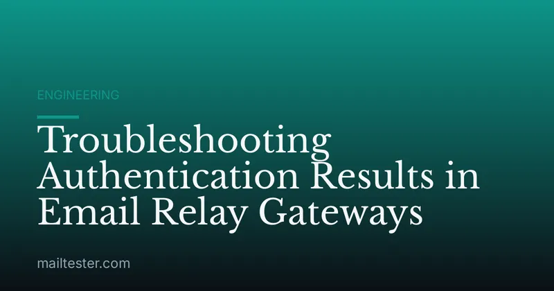 Troubleshooting Authentication Results in Email Relay Gateways