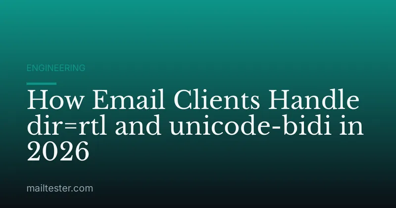 How Email Clients Handle dir=rtl and unicode-bidi in 2026