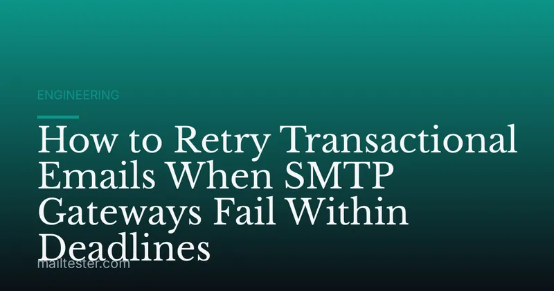 How to Retry Transactional Emails When SMTP Gateways Fail Within Deadlines