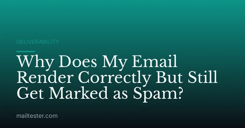 Why Does My Email Render Correctly But Still Get Marked as Spam?