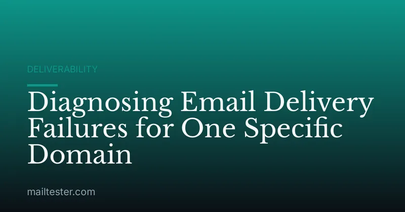 Diagnosing Email Delivery Failures for One Specific Domain