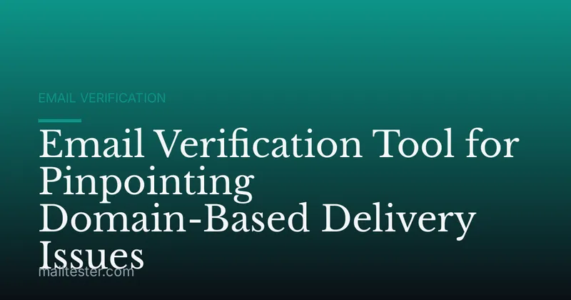 Email Verification Tool for Pinpointing Domain-Based Delivery Issues