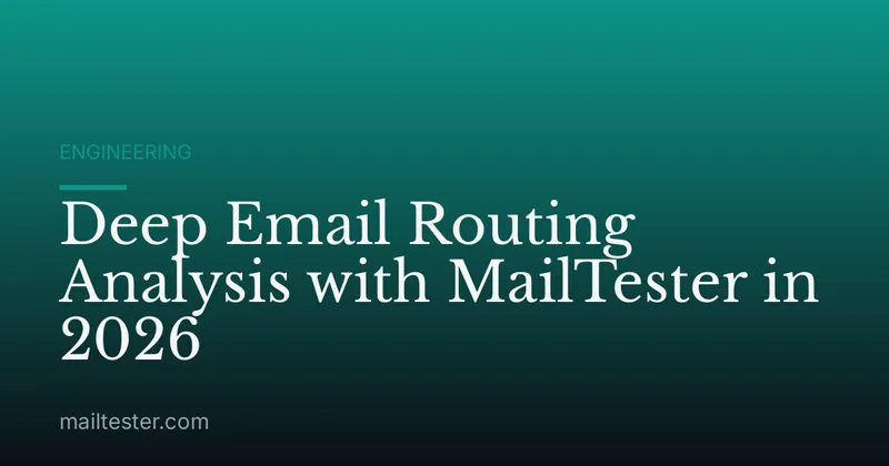 Deep Email Routing Analysis with MailTester in 2026