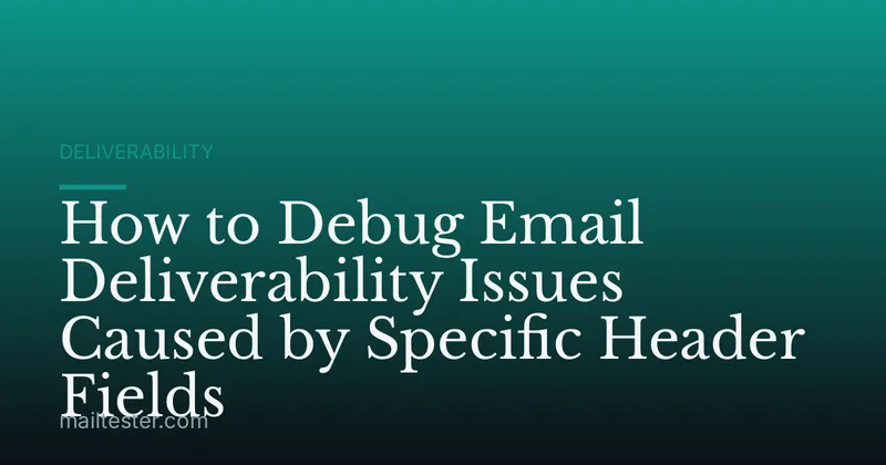 How to Debug Email Deliverability Issues Caused by Specific Header Fields