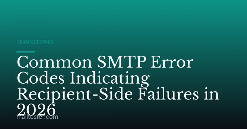 Common SMTP Error Codes Indicating Recipient-Side Failures in 2026