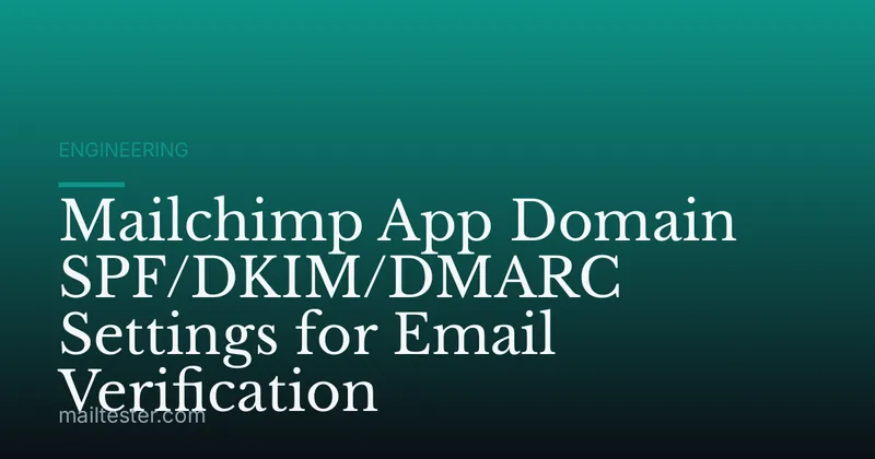 Mailchimp App Domain SPF/DKIM/DMARC Settings for Email Verification