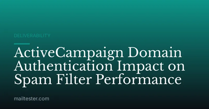 ActiveCampaign Domain Authentication Impact on Spam Filter Performance