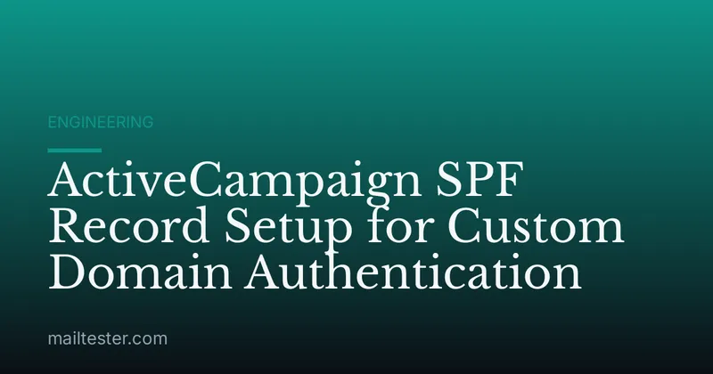 ActiveCampaign SPF Record Setup for Custom Domain Authentication