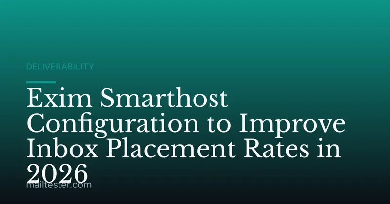 Exim Smarthost Configuration to Improve Inbox Placement Rates in 2026