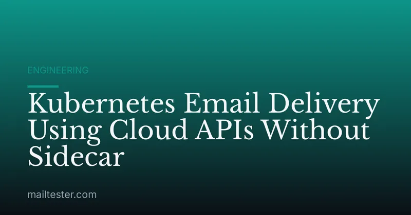 Kubernetes Email Delivery Using Cloud APIs Without Sidecar