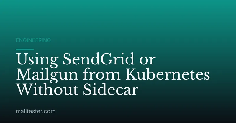 Using SendGrid or Mailgun from Kubernetes Without Sidecar