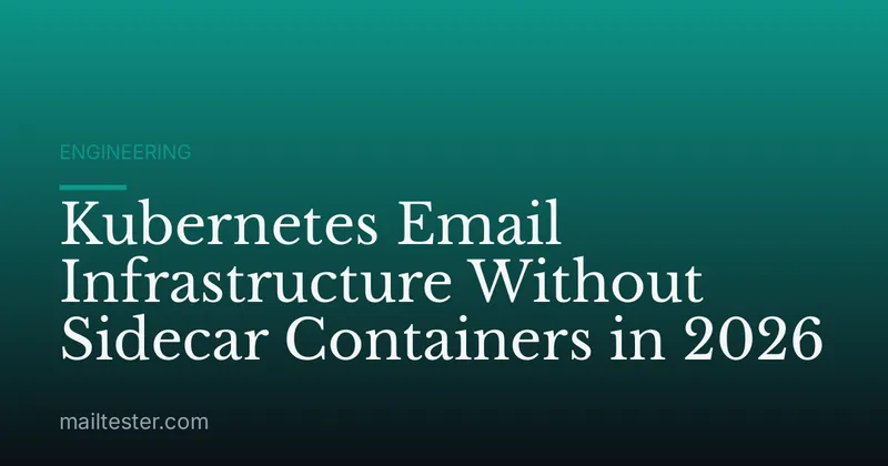 Kubernetes Email Infrastructure Without Sidecar Containers in 2026