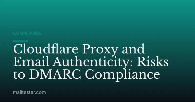 Cloudflare Proxy and Email Authenticity: Risks to DMARC Compliance