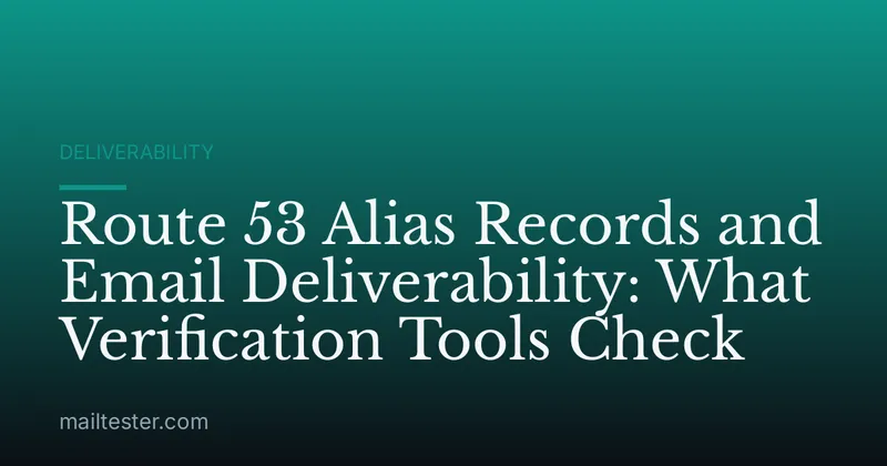 Route 53 Alias Records and Email Deliverability: What Verification Tools Check