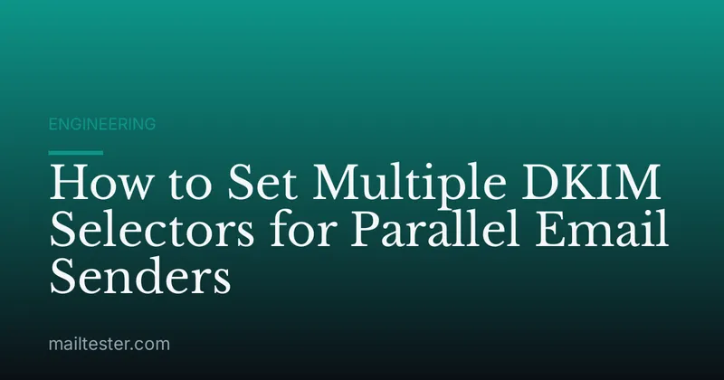 How to Set Multiple DKIM Selectors for Parallel Email Senders